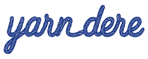 Yarndere logo – text-based logo of a handmade crochet and knitting creator